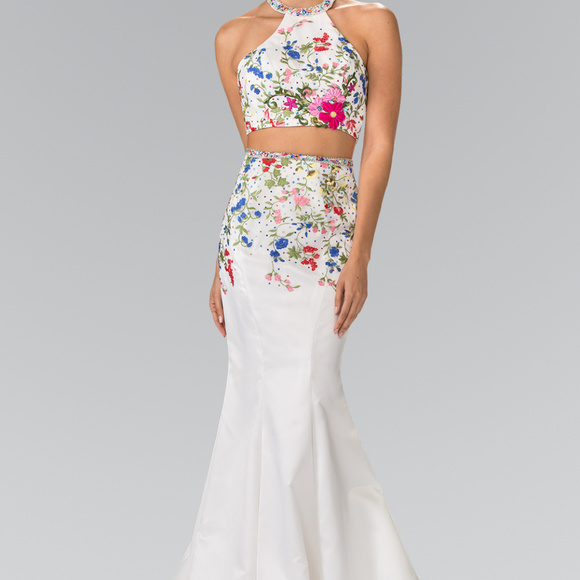 gls collective Dresses & Skirts - Floral Two Piece Mermaid Long Dress GSGL2260